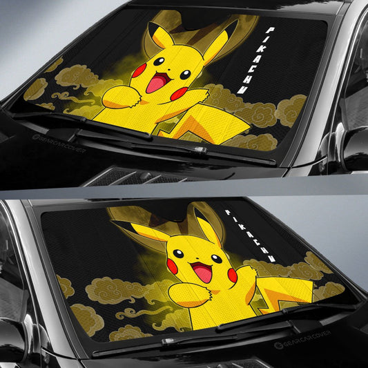 Pikachu Car Sunshade Custom Anime Car Accessories - Gearcarcover - 2