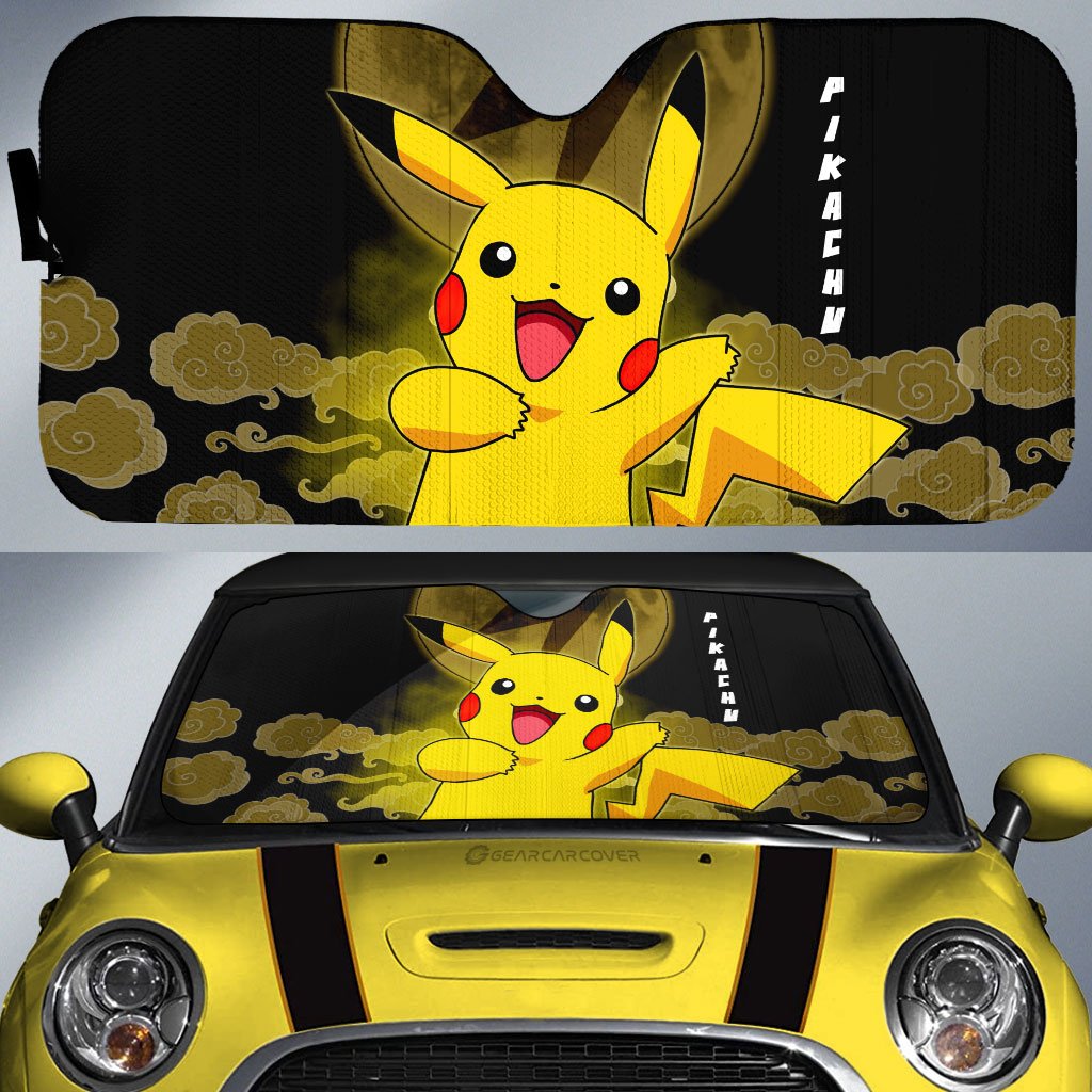 Pikachu Car Sunshade Custom Anime Car Accessories - Gearcarcover - 1