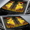 Pikachu Car Sunshade Custom Tie Dye Style Anime Car Accessories - Gearcarcover - 2