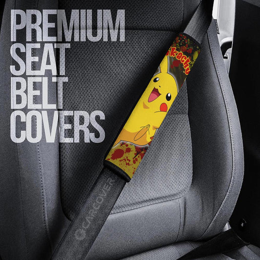 Pikachu Seat Belt Covers Custom Tie Dye Style Anime Car Accessories - Gearcarcover - 2