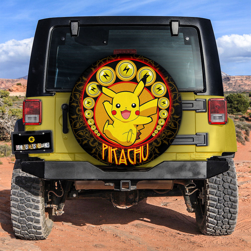 Pikachu Spare Tire Cover Custom Anime For Fans - Gearcarcover - 2