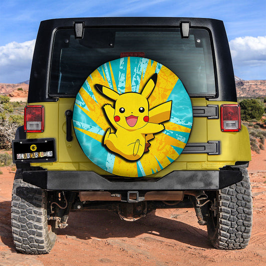 Pikachu Spare Tire Cover Custom Anime For Fans - Gearcarcover - 2