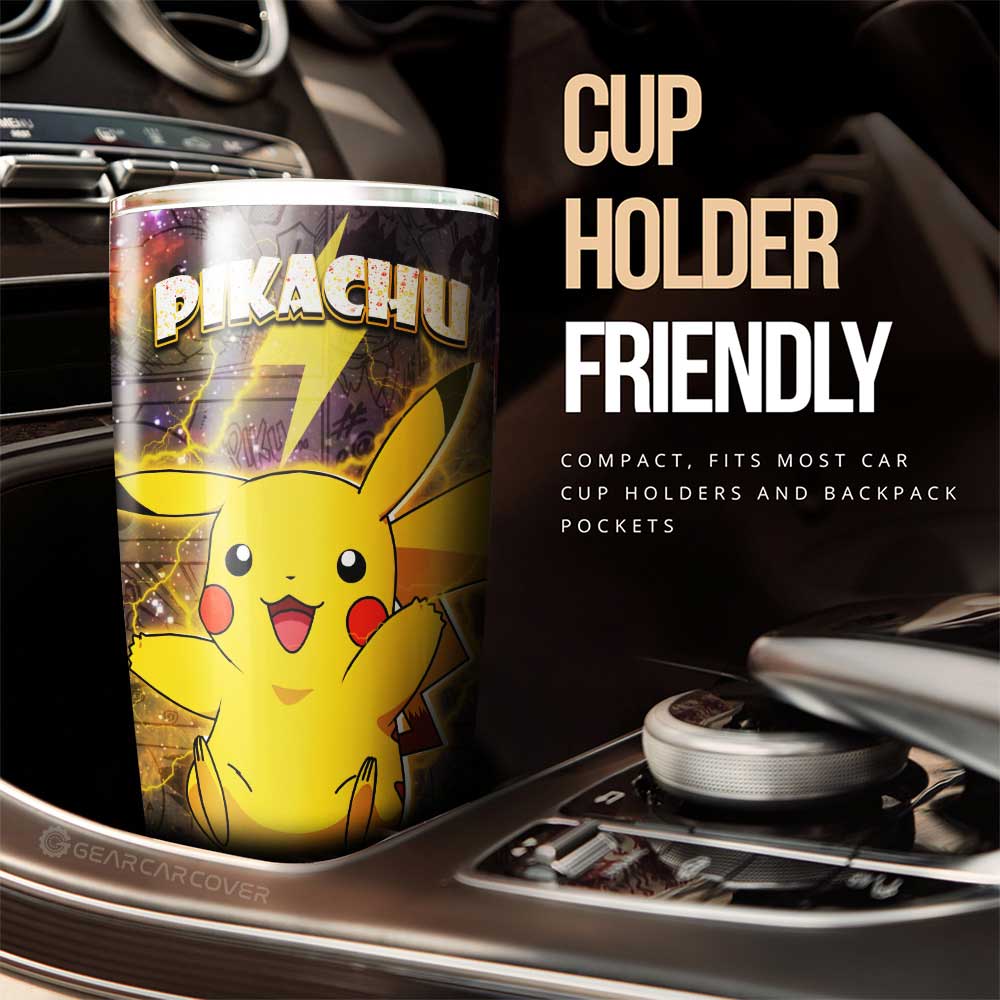 Pikachu Tumbler Cup Custom Galaxy Manga Style - Gearcarcover - 2