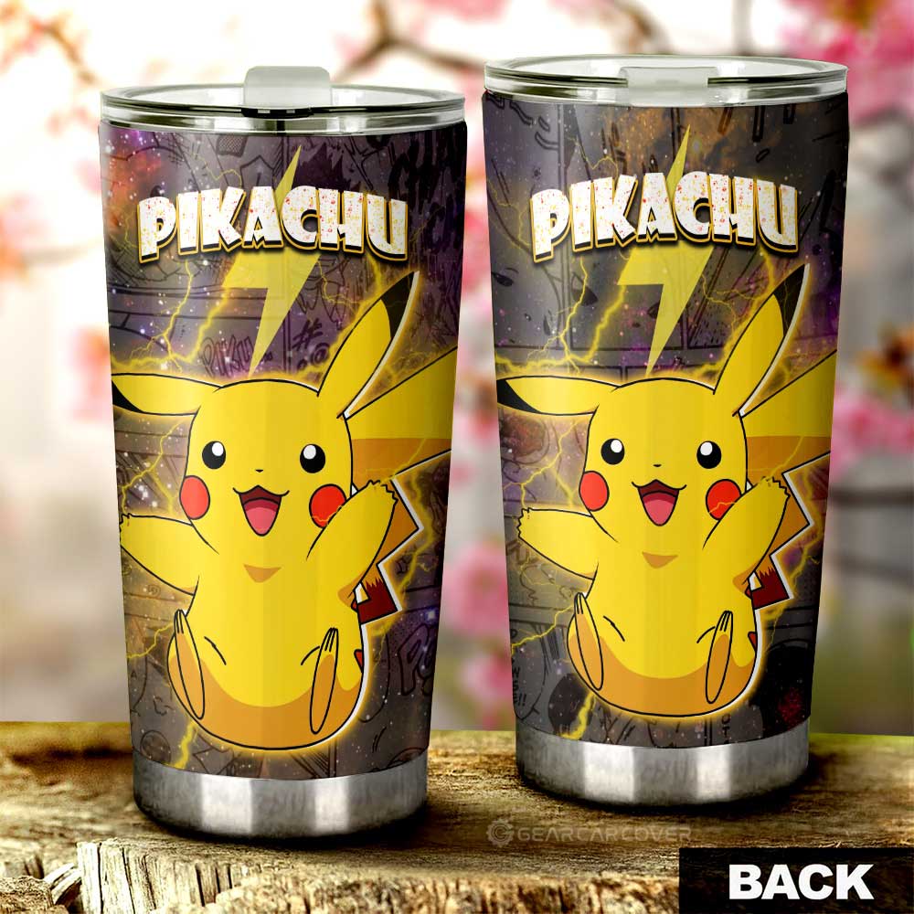 Pikachu Tumbler Cup Custom Galaxy Manga Style - Gearcarcover - 3