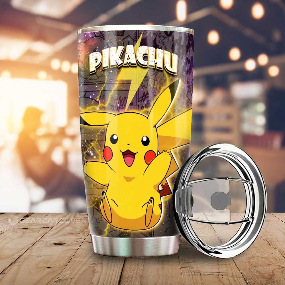 Pikachu Tumbler Cup Custom Galaxy Manga Style - Gearcarcover - 1