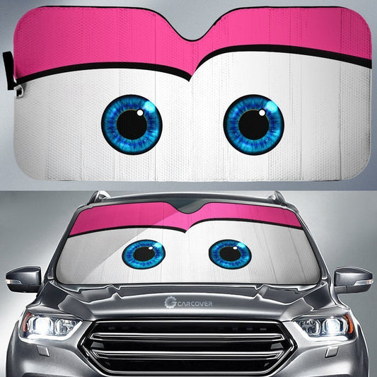 Pink Cute Car Eyes Sun Shade Custom Funny Car Accessories - Gearcarcover - 1
