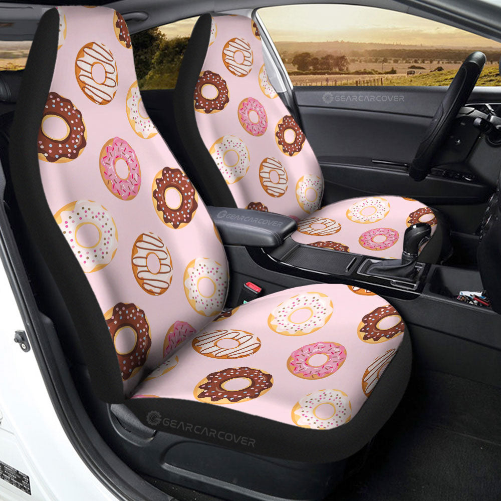 Pink Donuts Car Seat Covers Custom Girly Pattern Car Accessories - Gearcarcover - 2