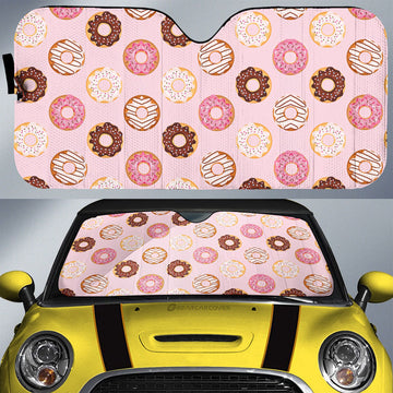 Pink Donuts Car Sunshade Custom Girly Pattern Car Accessories - Gearcarcover - 1