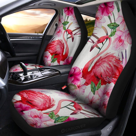 Pink Flamingo Car Seat Covers Custom Beautiful Car Interior Accessories - Gearcarcover - 2