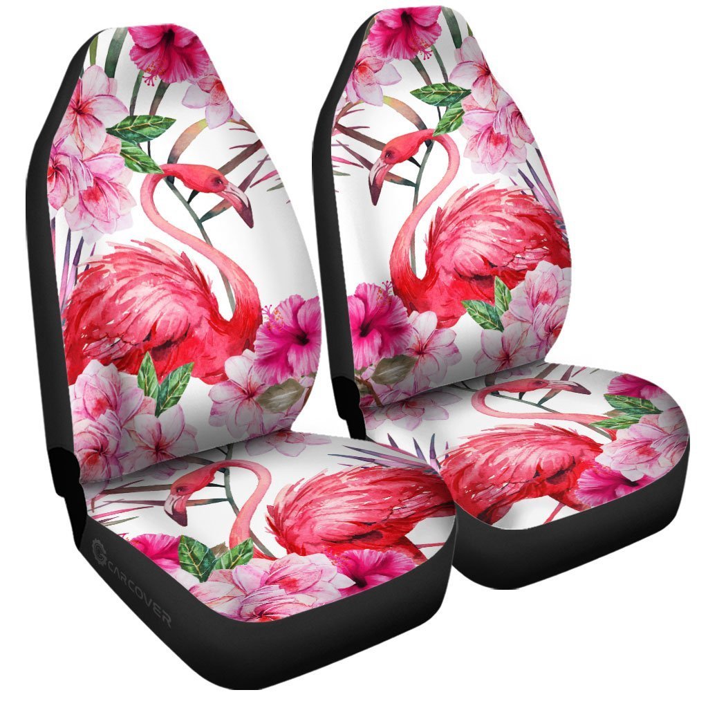 Pink Flamingo Car Seat Covers Custom Beautiful Car Interior Accessories - Gearcarcover - 3