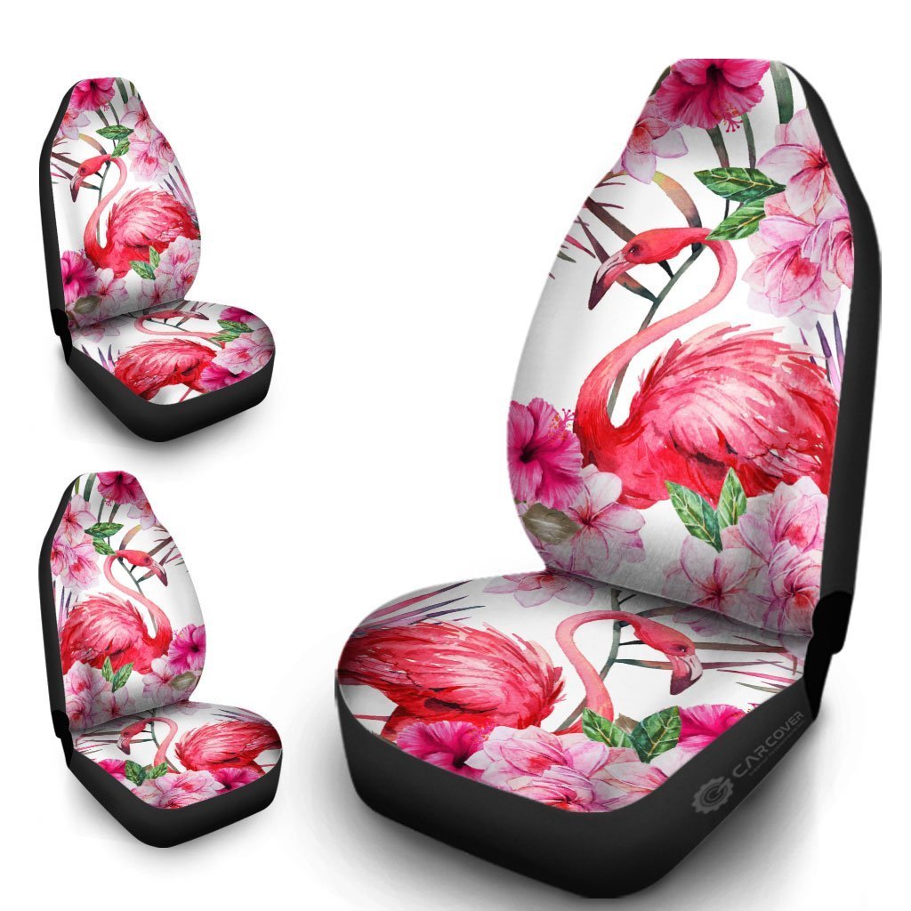 Pink Flamingo Car Seat Covers Custom Beautiful Car Interior Accessories - Gearcarcover - 4