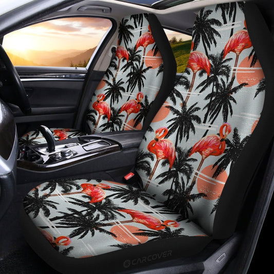 Pink Flamingo Car Seat Covers Custom Hawaiian Car Accessories - Gearcarcover - 2