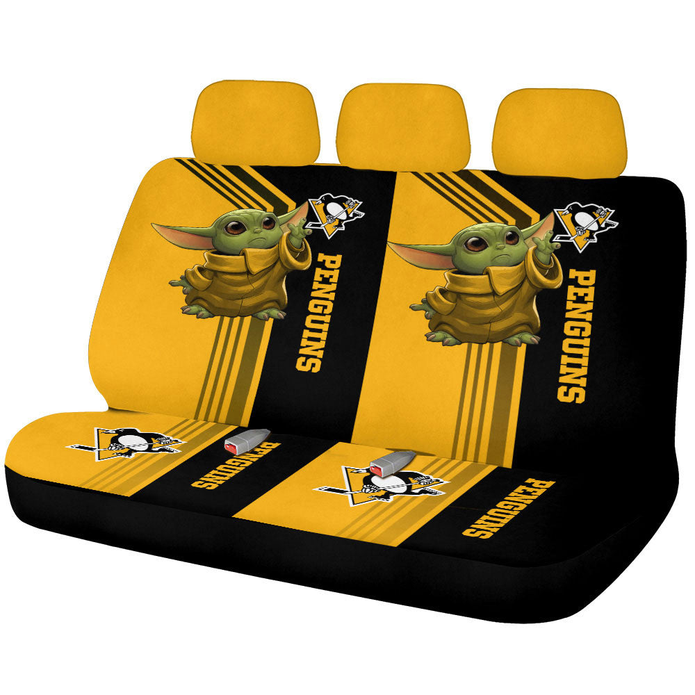 Pittsburgh Penguins Car Back Seat Covers Custom Car Accessories - Gearcarcover - 1