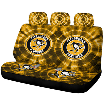 Pittsburgh Penguins Car Back Seat Covers Custom Tie Dye Car Accessories - Gearcarcover - 1