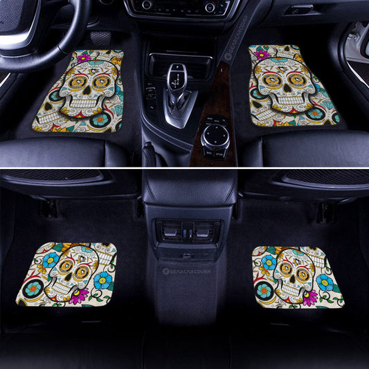 Pittsburgh Penguins Car Floor Mats Custom Sugar Skull Car Accessories - Gearcarcover - 2