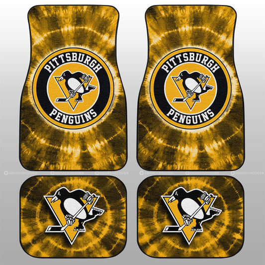 Pittsburgh Penguins Car Floor Mats Custom Tie Dye Car Accessories - Gearcarcover - 1