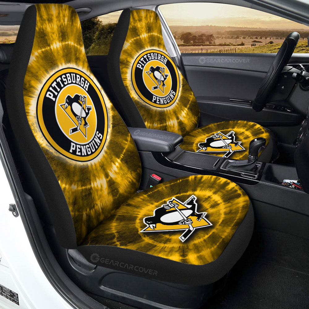 Pittsburgh Penguins Car Seat Covers Custom Tie Dye Car Accessories - Gearcarcover - 2