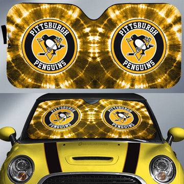 Pittsburgh Penguins Car Sunshade Custom Tie Dye Car Accessories - Gearcarcover - 1