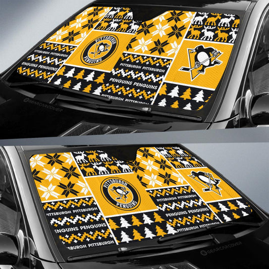 Pittsburgh Penguins Car Sunshade Custom Ugly Style Car Accessories - Gearcarcover - 2