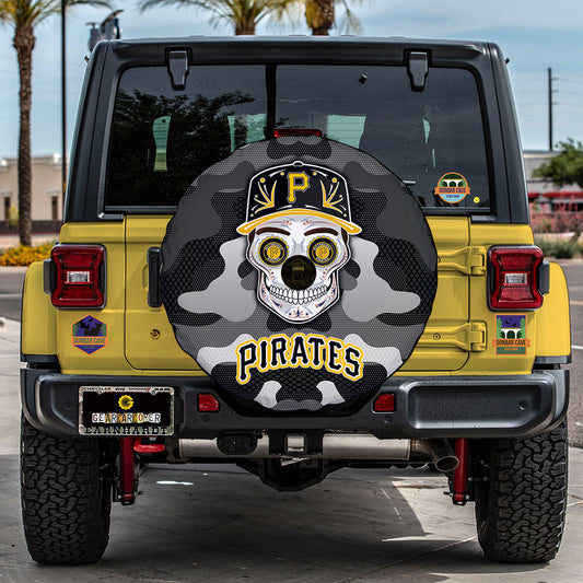 Pittsburgh Pirates Spare Tire Covers Camera Hole Skull Theme Collection - Gearcarcover - 2
