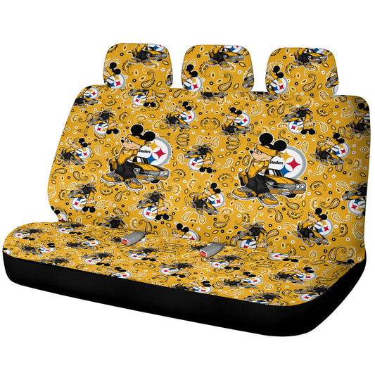 Pittsburgh Steelers Car Back Seat Covers Cartoon Theme Collection - Gearcarcover - 1
