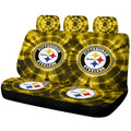 Pittsburgh Steelers Car Back Seat Covers Custom Tie Dye Car Accessories - Gearcarcover - 1