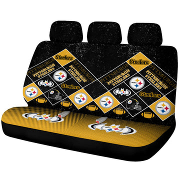 Pittsburgh Steelers Car Back Seat Covers Sporty Team Collection - Gearcarcover - 1