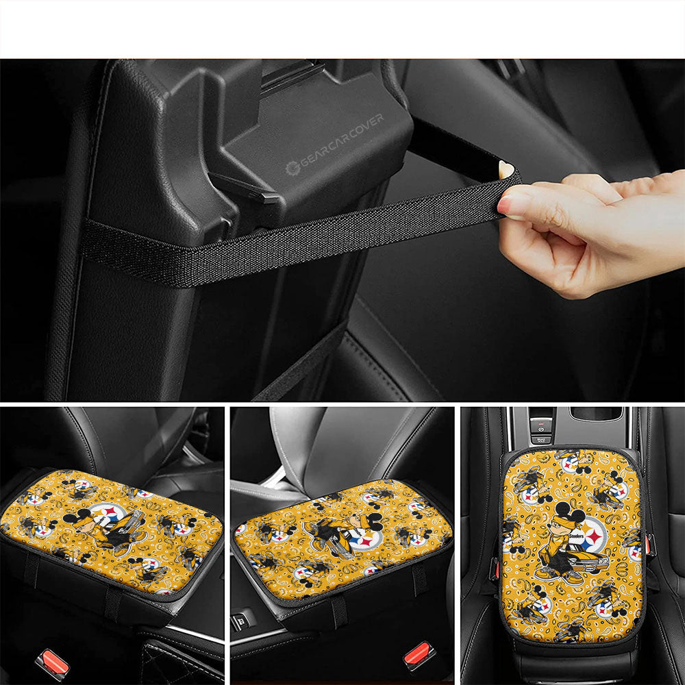 Pittsburgh Steelers Car Center Console Cover Cartoon Theme Collection - Gearcarcover - 4