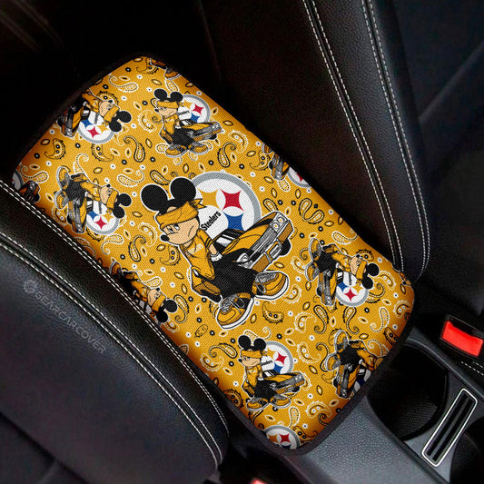 Pittsburgh Steelers Car Center Console Cover Cartoon Theme Collection - Gearcarcover - 1