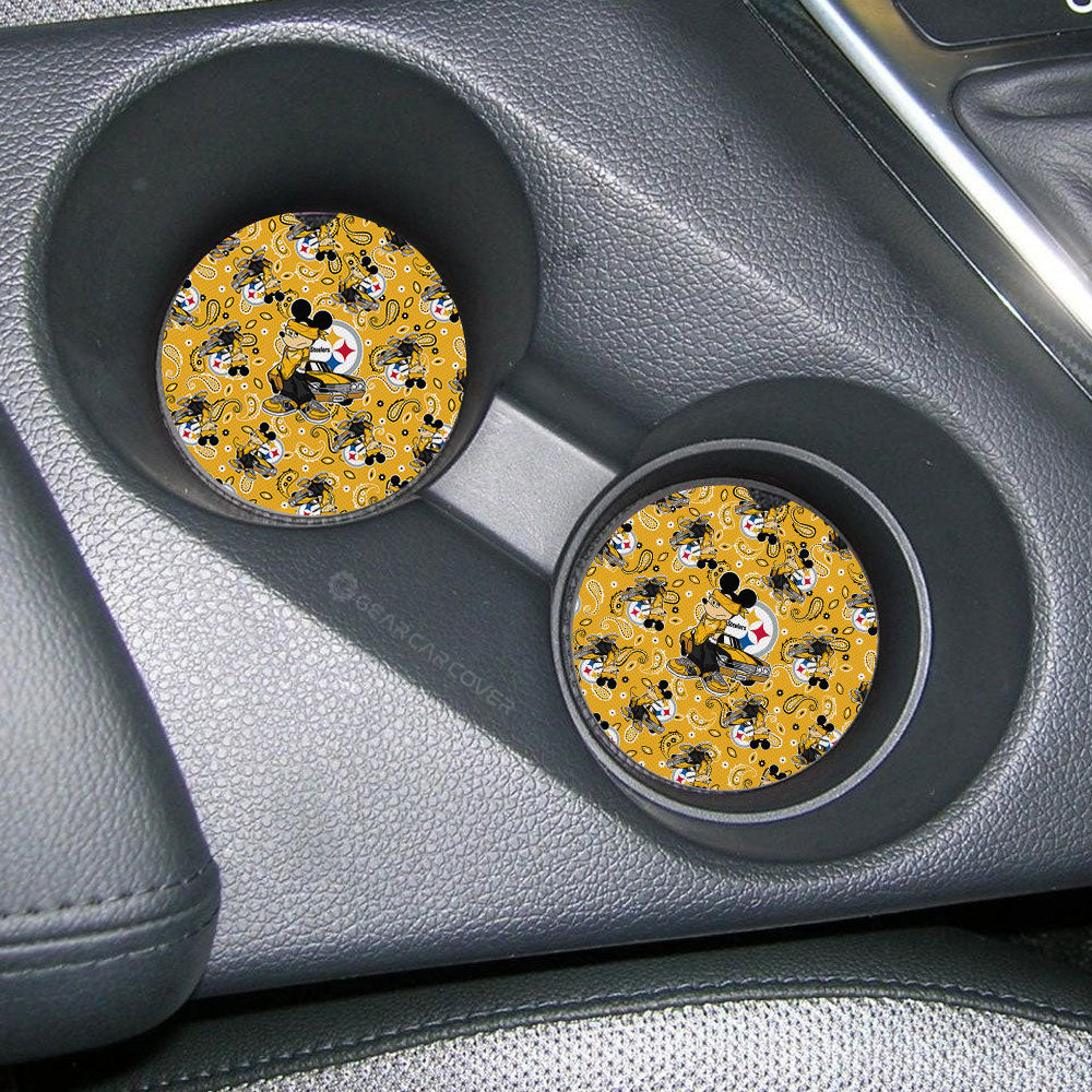 Pittsburgh Steelers Car Coaster Set Cartoon Theme Collection - Gearcarcover - 2