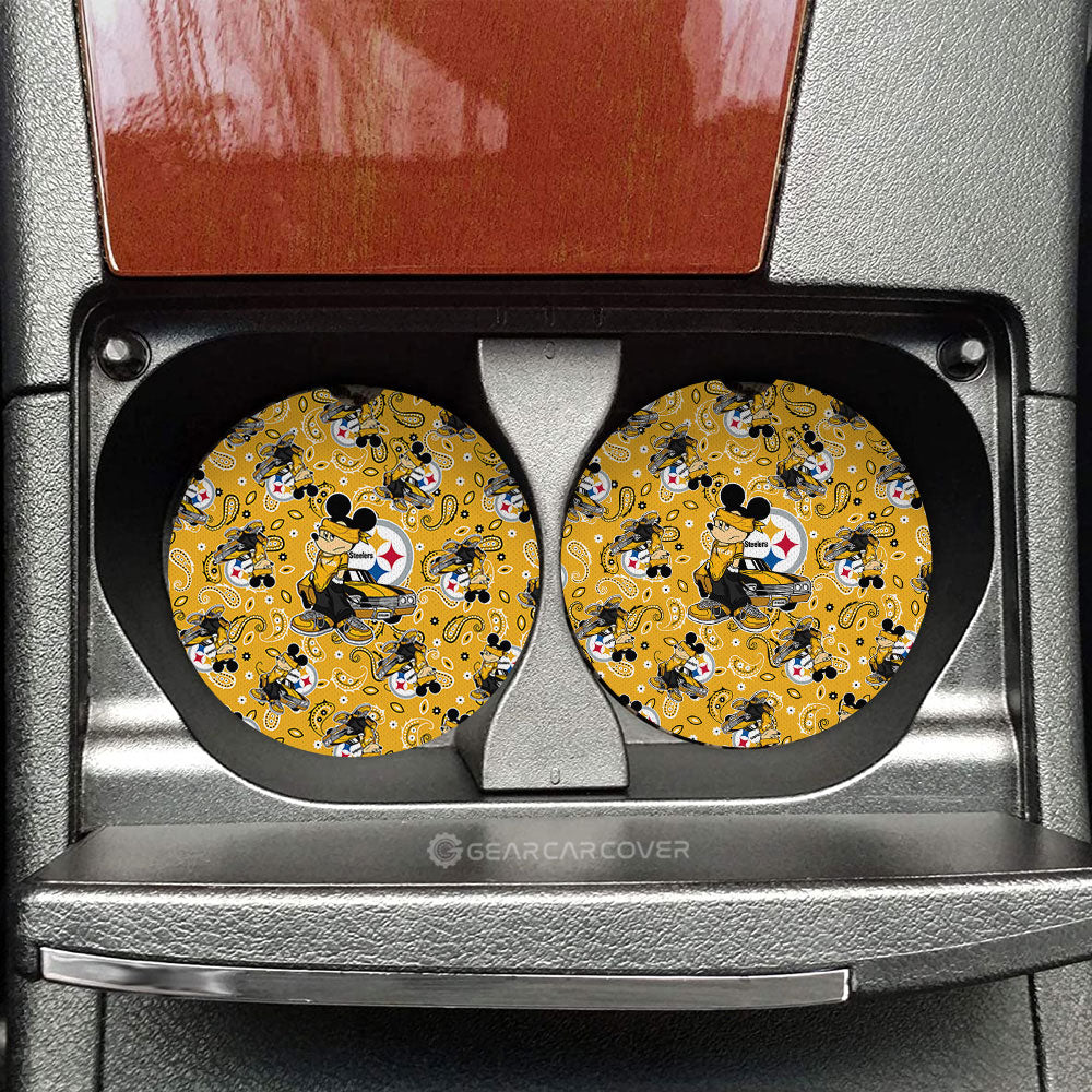Pittsburgh Steelers Car Coaster Set Cartoon Theme Collection - Gearcarcover - 1