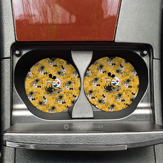 Pittsburgh Steelers Car Coaster Set Cartoon Theme Collection - Gearcarcover - 1