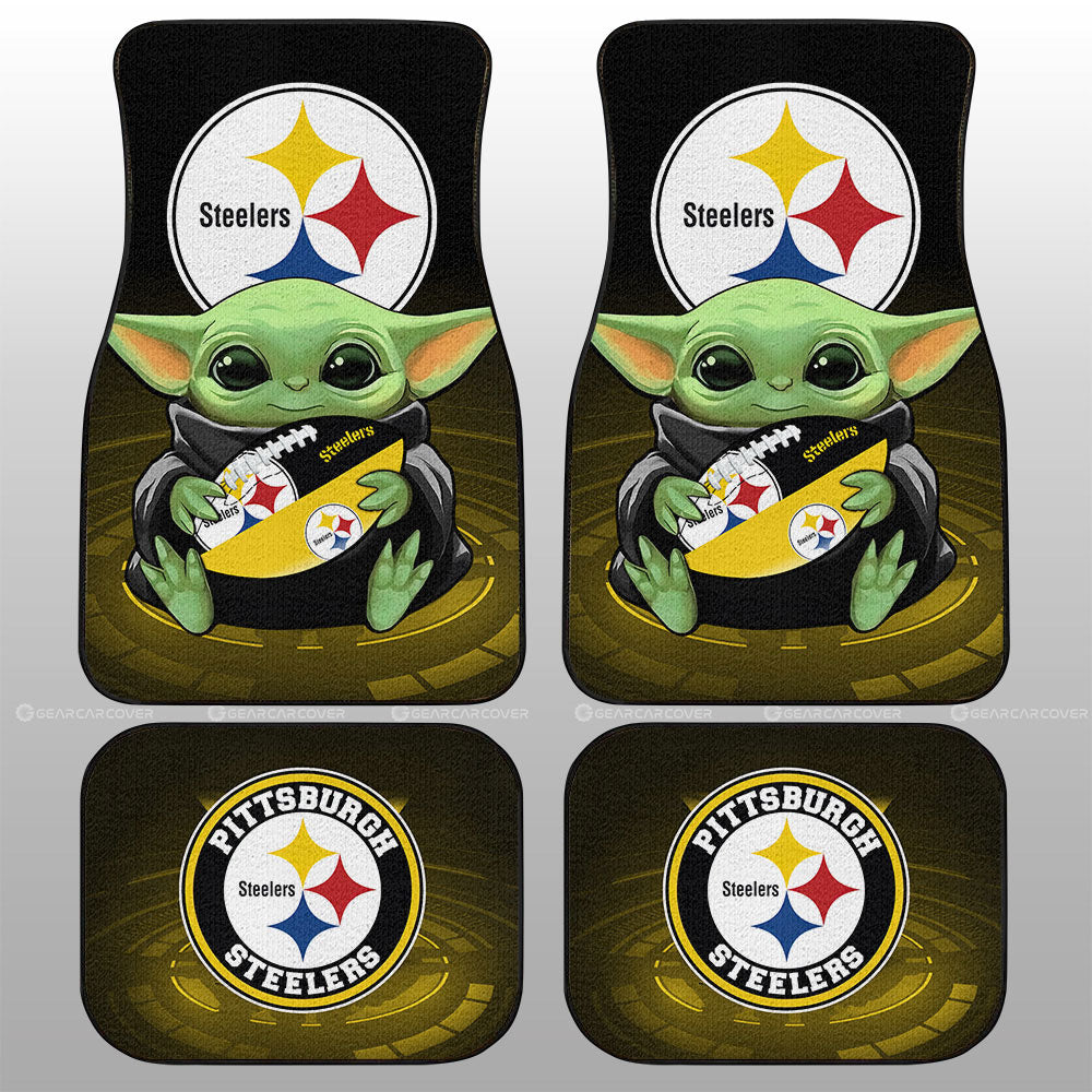 Pittsburgh Steelers Car Floor Mats Baby Yoda Car Accessories For Fan - Gearcarcover - 1