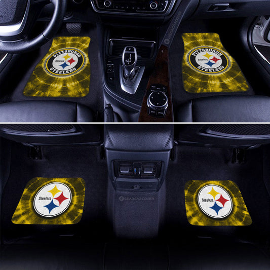 Pittsburgh Steelers Car Floor Mats Custom Tie Dye Car Accessories - Gearcarcover - 2