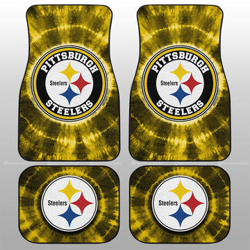 Pittsburgh Steelers Car Floor Mats Custom Tie Dye Car Accessories - Gearcarcover - 1