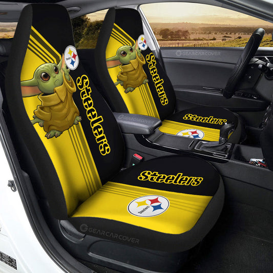 Pittsburgh Steelers Car Seat Covers Baby Yoda Car Accessories - Gearcarcover - 2