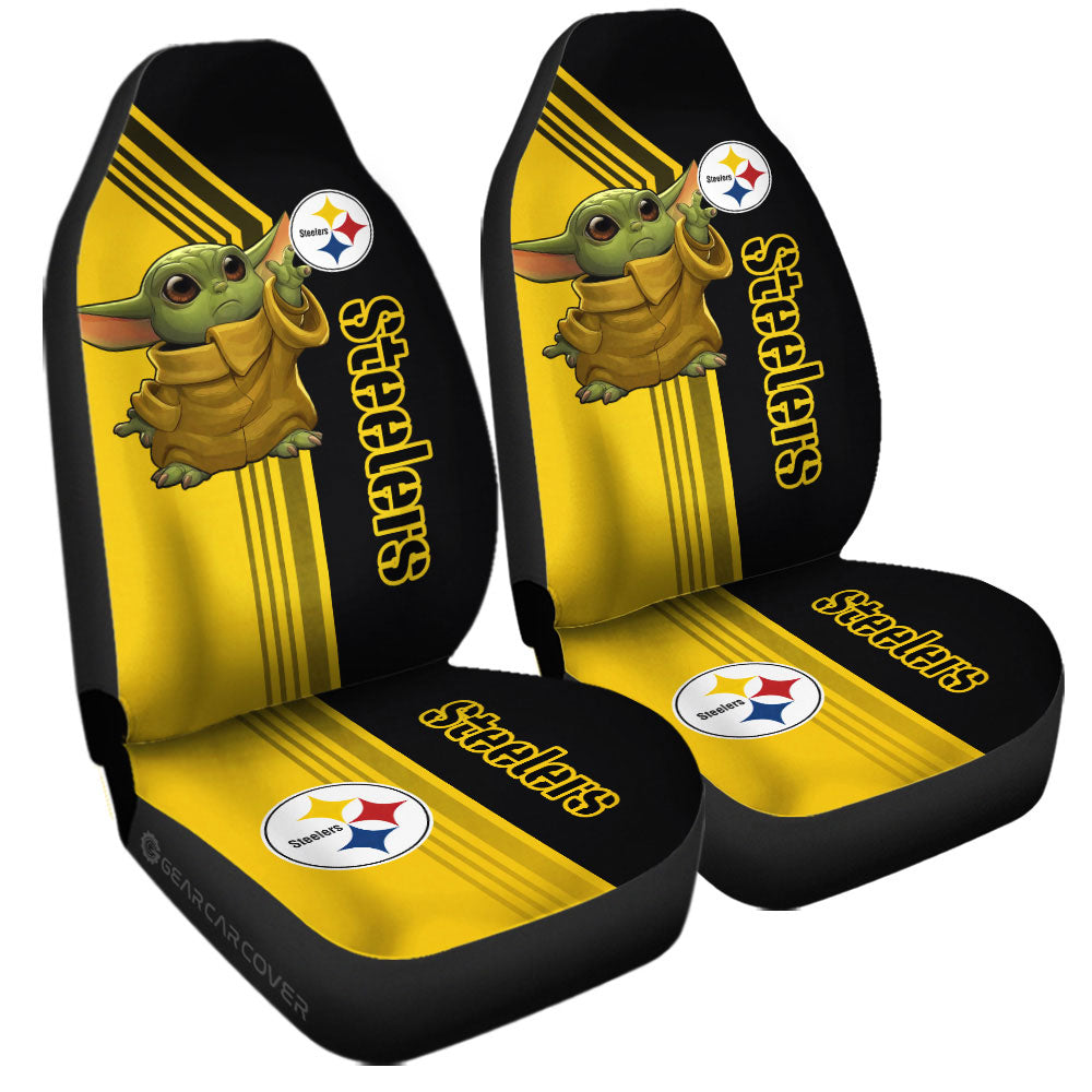 Pittsburgh Steelers Car Seat Covers Baby Yoda Car Accessories - Gearcarcover - 3