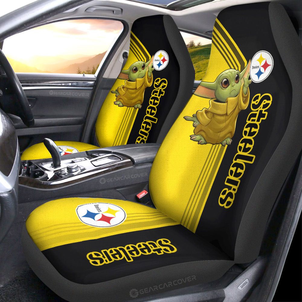 Pittsburgh Steelers Car Seat Covers Baby Yoda Car Accessories - Gearcarcover - 1