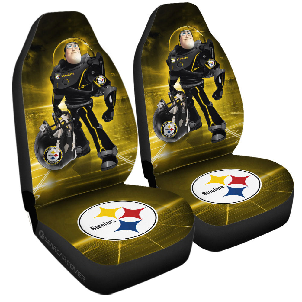 Pittsburgh Steelers Car Seat Covers Buzz Lightyear Car Accessories For Fan - Gearcarcover - 3