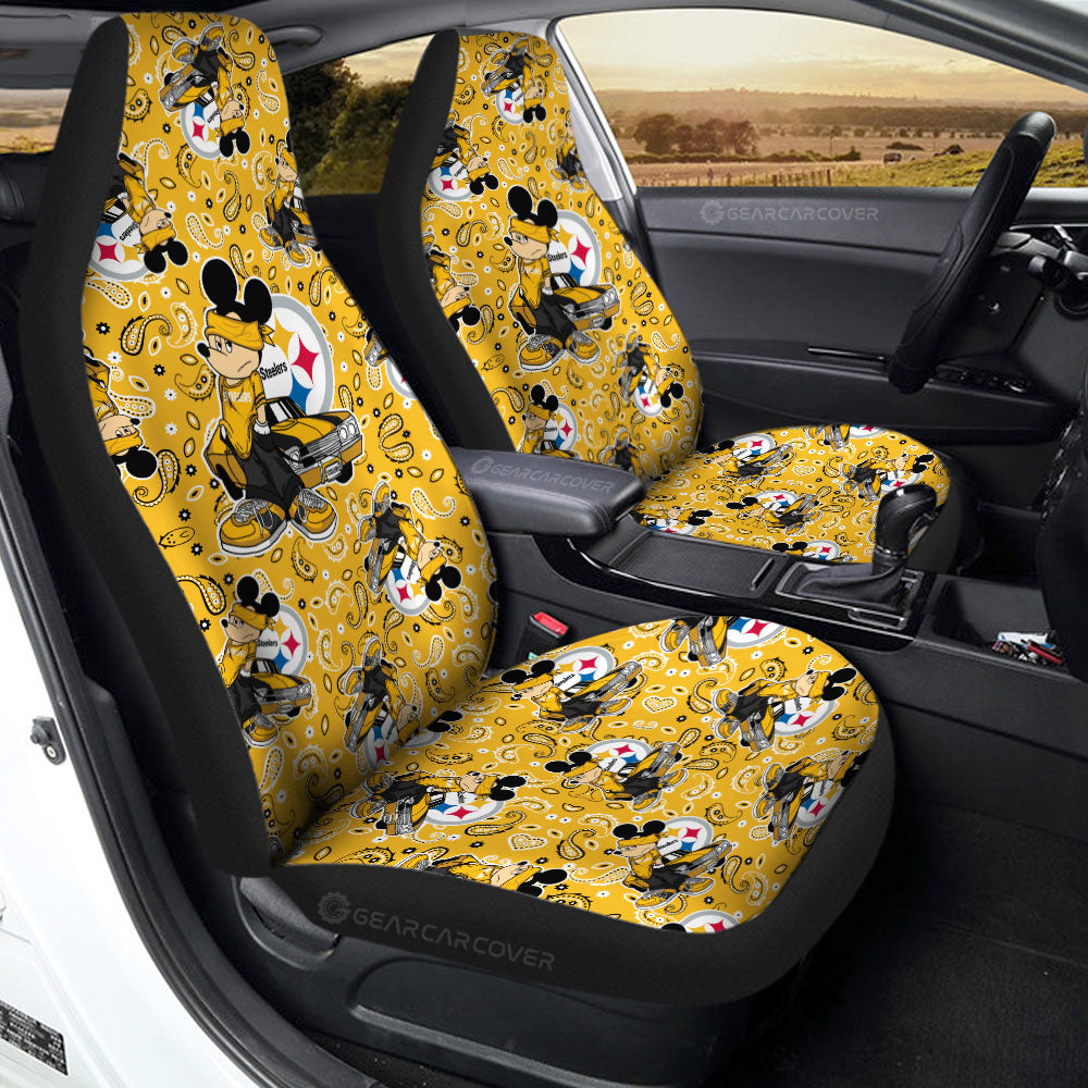 Pittsburgh Steelers Car Seat Covers Cartoon Theme Collection - Gearcarcover - 2