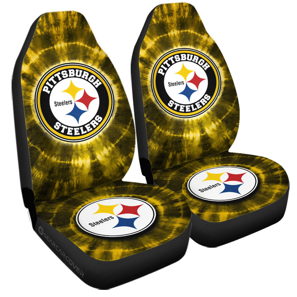 Pittsburgh Steelers Car Seat Covers Custom Tie Dye Car Accessories - Gearcarcover - 3