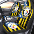 Pittsburgh Steelers Car Seat Covers Custom US Flag Style - Gearcarcover - 2