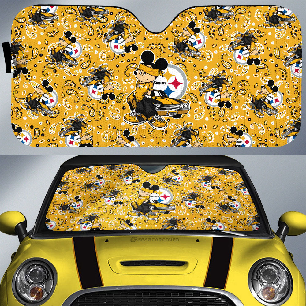 Pittsburgh Steelers Car Sunshade Cartoon Theme Collection - Gearcarcover - 1