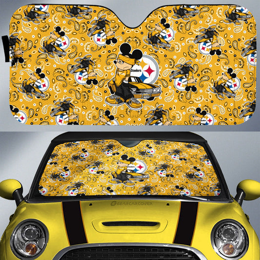 Pittsburgh Steelers Car Sunshade Cartoon Theme Collection - Gearcarcover - 1
