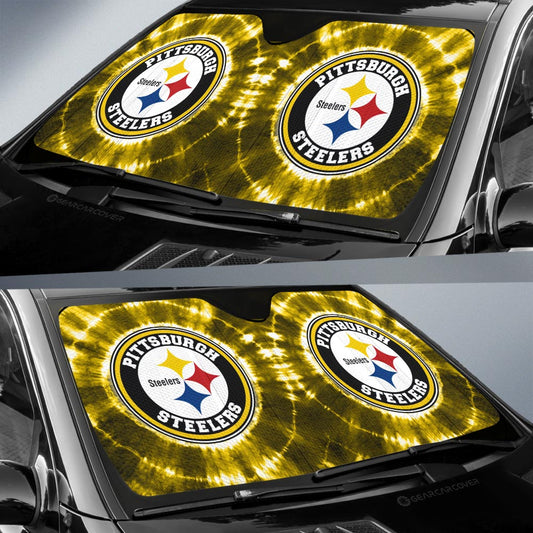 Pittsburgh Steelers Car Sunshade Custom Tie Dye Car Accessories - Gearcarcover - 2