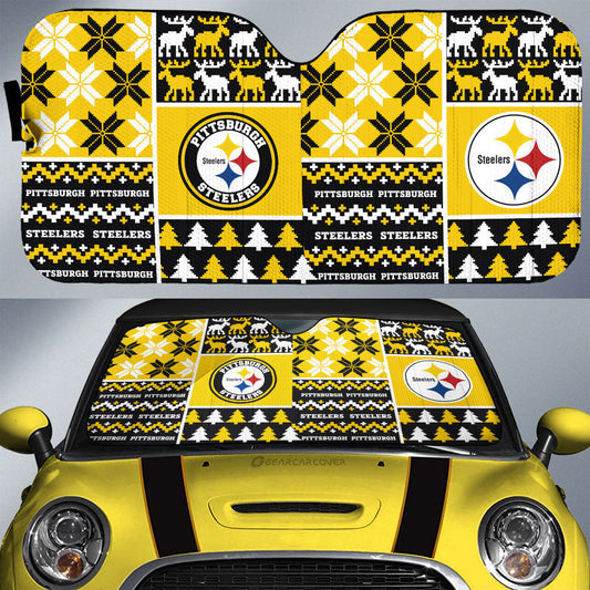 Pittsburgh Steelers Car Sunshade Custom Ugly Style Car Accessories - Gearcarcover - 1