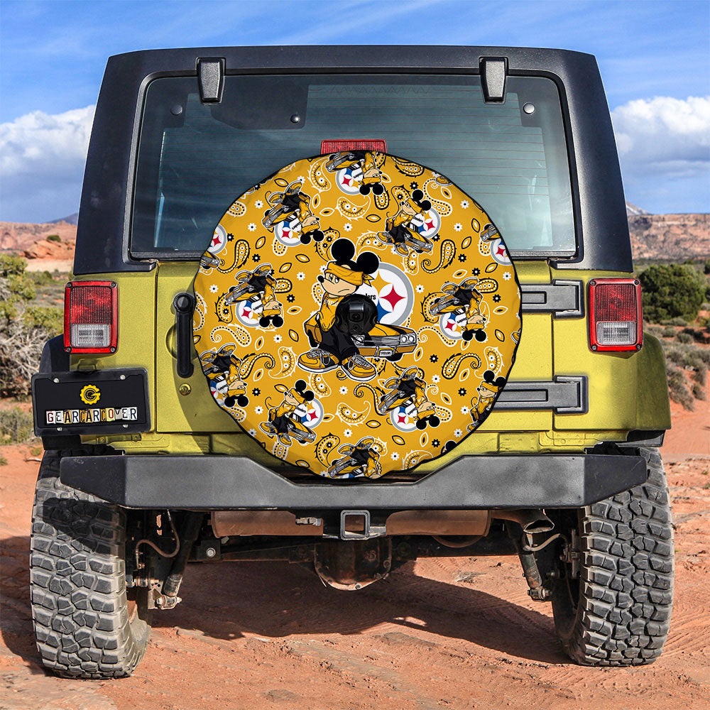 Pittsburgh Steelers Spare Tire Covers Camera Hole Cartoon Theme Collection - Gearcarcover - 2
