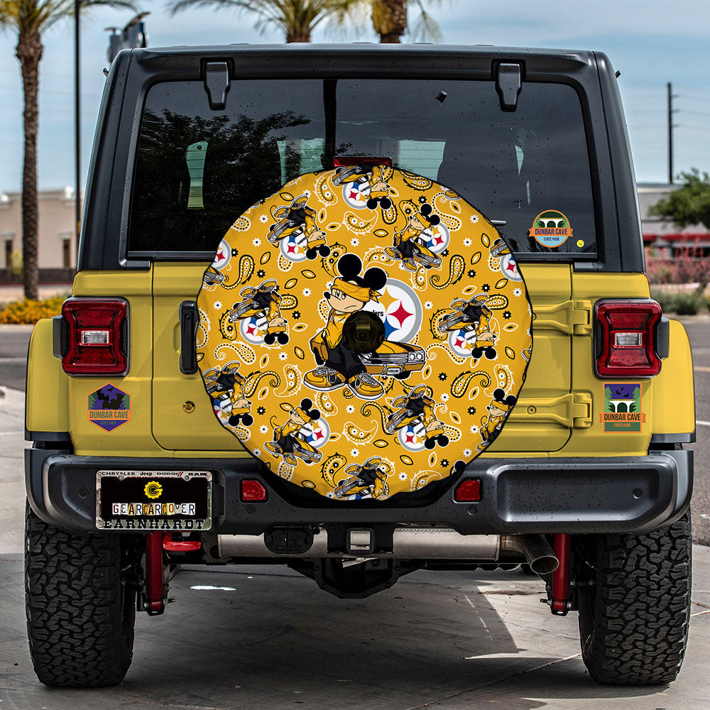 Pittsburgh Steelers Spare Tire Covers Camera Hole Cartoon Theme Collection - Gearcarcover - 3