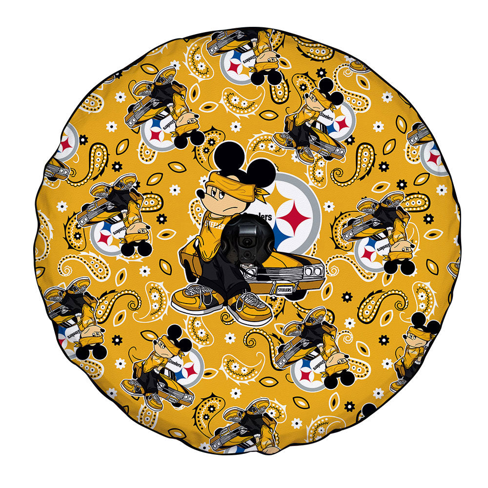Pittsburgh Steelers Spare Tire Covers Camera Hole Cartoon Theme Collection - Gearcarcover - 4