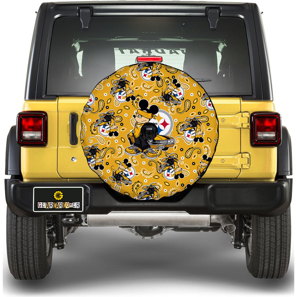 Pittsburgh Steelers Spare Tire Covers Camera Hole Cartoon Theme Collection - Gearcarcover - 1